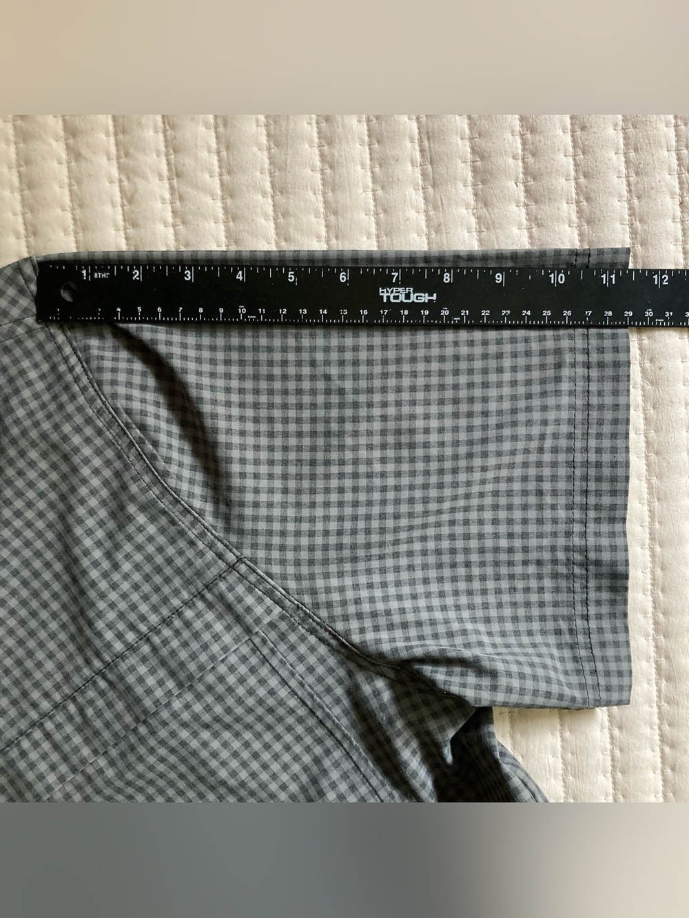 Game Guard Short Sleeve Button Up Shirt Men’s Large Gray Check Fishing 1041 - Picture 10 of 11